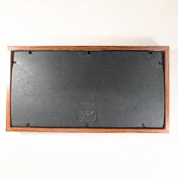 Small handmade cross-stitch picture black cat washing line, garden laundry day - Picture 8 of 8